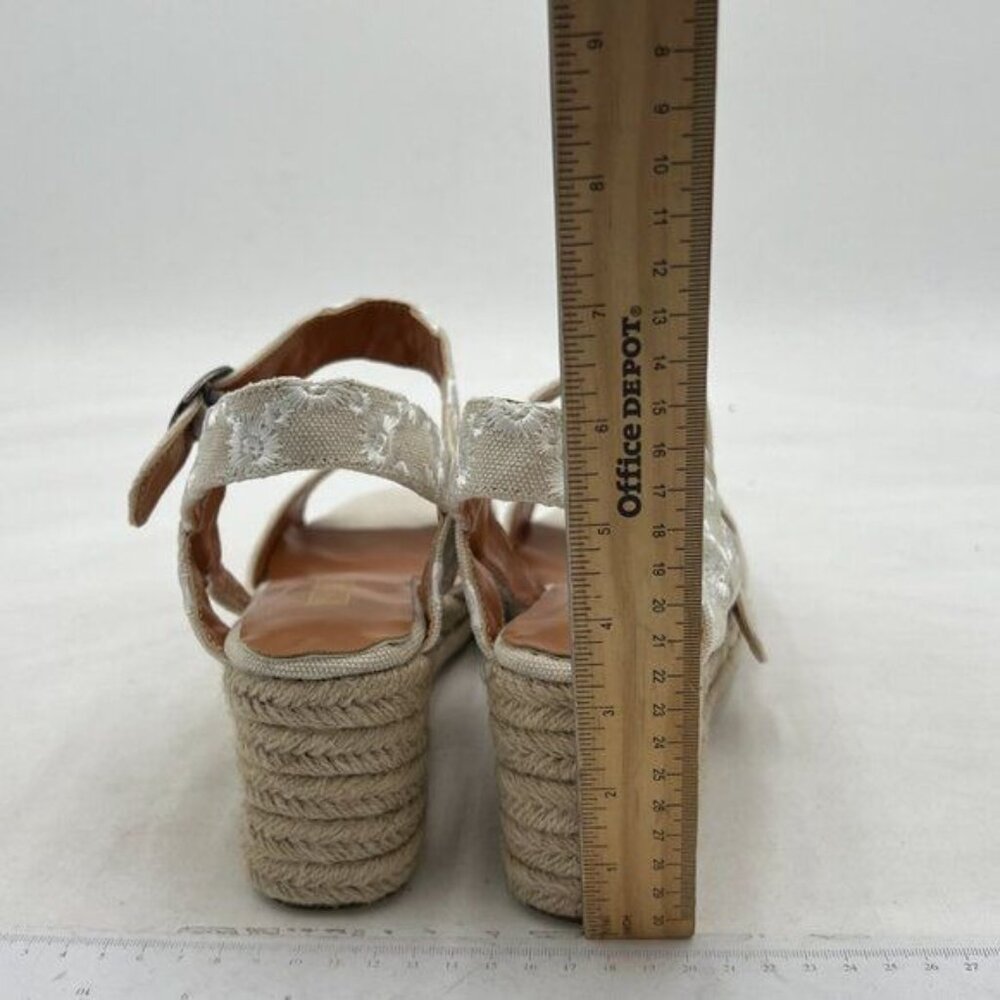 Miss Left White Platform Open Toe Espadrille Ankl… - image 5